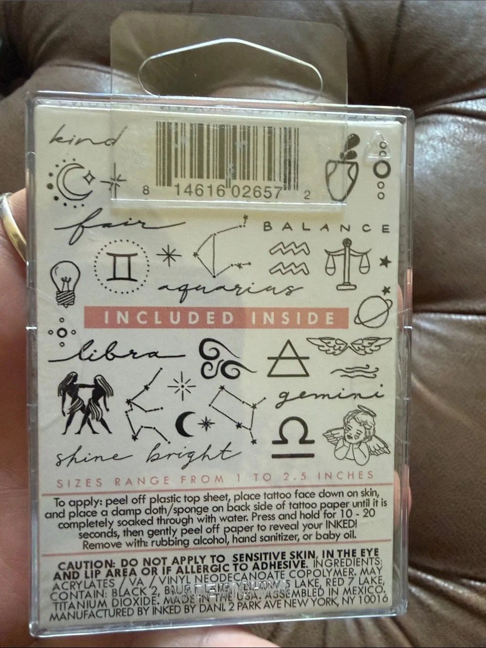 Temporary Tattoos - Zodiac Pack (Air Signs)